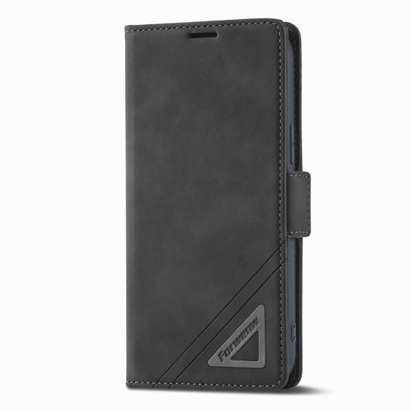 Dteck Leather Wallet Case for iPhone 13 with Card Slots Kickstand Magnetic Closure Shockproof Business Style for Men Women Case For iPhone 13,Black