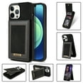 thumbnail image 1 of Dteck Leather Wallet Case for iPhone 13 Pro with RFID Blocking Card Slots Magnetic Button Kickstand Function Business Style Men Women Case For iPhone 13 Pro,Black, 1 of 7