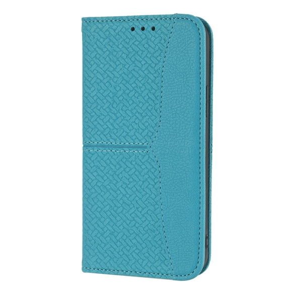 Dteck Leather Wallet Case for iPhone 14 Plus PU Leather Card Holders Kickstand Magnetic Closure Detachable Handstrap Anti-Scratch Shockproof Purse Case Cover For iPhone 14 Plus,Blue
