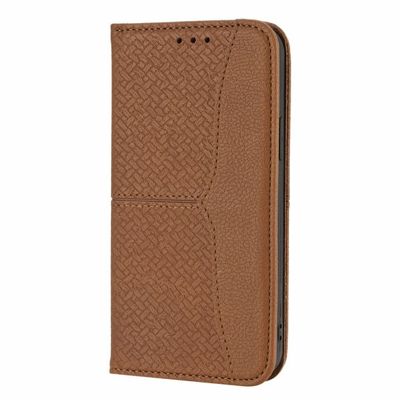 Dteck Leather Wallet Case for iPhone 14 Plus PU Leather Card Holders Kickstand Magnetic Closure Detachable Handstrap Anti-Scratch Shockproof Purse Case Cover For iPhone 14 Plus,Brown