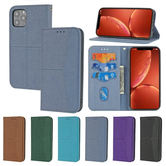 Dteck Leather Wallet Case for iPhone 14 Pro PU Leather Card Slots Holders Kickstand Magnetic Closure Handstrap Anti-Scratch Shockproof Purse Case Cover For iPhone 14 Pro,Gray
