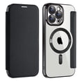 thumbnail image 1 of Dteck Leather Wallet Case for iPhone 15 Pro Max with Card Holder RFID Blocking Compatible with Magsafe TPU Transparent Back Shockproof Protective Phone Case for iPhone 15 Pro Max,Black, 1 of 7