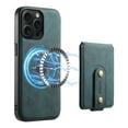 thumbnail image 1 of Dteck Leather Wallet Case for iPhone 16 Pro Case with Card Holder 2 in 1 Detachable Back Cover, iPhone 16 Pro Magnetic Case Compatible with MagSafe,Blue, 1 of 5