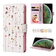 thumbnail image 1 of Dteck Leather Wallet Case for iPhone XS Max Stylish Flower Floral Butterfly Pattern,Kickstand Card Slots Handstrap Folding Shockproof Durable Case for Girls Women For iPhone XS Max,B, 1 of 7