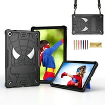 Dteck for Lenovo Tab M10 Case 10.1 Inch 2022 3rd Gen TB-328F, Heavy Duty Hybrid Shockproof Rugged Kids Case with Kickstand Crossbody Shoulder Strap,Black