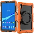 thumbnail image 1 of Dteck for Lenovo Tab M10 FHD Plus Case 10.3" with Built in Screen Protector, Heavy Duty Shockproof Child Proof Rugged Case with Rotating Handle Stand,Orange, 1 of 7