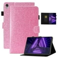 thumbnail image 1 of Dteck Lenovo Tab M10 HD 2nd Gen Case 10.1 Inch 2020 (Model: TB-X306F TB-X306X), Glitter PU Leather Stand Folio Case Auto Wake Sleep Cover w/ Stylus Holder for Lenovo Tab M10 HD 10.1",Pink, 1 of 1
