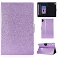 thumbnail image 1 of Dteck Lenovo Tab M10 HD 2nd Gen Case 10.1 Inch 2020 (Model: TB-X306F TB-X306X), Glitter PU Leather Stand Protective Folio Case Auto Wake Sleep Smart Cover for Lenovo Tab M10 HD 10.1" , Purple, 1 of 5