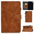 thumbnail image 1 of Dteck Lenovo Tab M10 HD 2nd Gen Case 10.1 Inch 2020 (Model: TB-X306F TB-X306X), Matte PU Leather Stand Protective Folio Case Auto Wake Sleep Smart Cover for Lenovo Tab M10 HD 10.1" , Brown, 1 of 5
