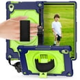 thumbnail image 1 of Dteck for Lenovo Tab M10 HD Case 2nd Gen 10.1 Inch 2020 with Shoulder Strap, Drop-Proof Design 360 Degree Rotating Hand Strap/Built-in Stand (TB-X306 TB-X306F TB-X306X) Protective Case,Navy+Green, 1 of 5