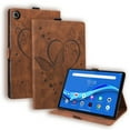 thumbnail image 1 of Dteck for Lenovo Tab M10 Plus Case 10.6 Inch 2022 3rd Gen, Butterfly Embossed PU Leather Shockproof Folio Flip Stand Cover with Credit Card Holder Pencil Holder,Brown, 1 of 5