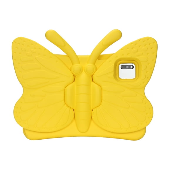 Dteck for Lenovo Tab M10 Plus (Gen 3) Case 10.6-inch 2022, Kids Case with Stand Lightweight Butterfly EVA Rugged Shockproof Cover for Lenovo Tab M10 Plus 3rd Gen (TB125FU / TB128FU / TB128XU),Yellow