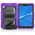 thumbnail image 1 of Dteck for Lenovo Tab M8 3rd Gen 2022 Tablet Case with Built in Screen Protector, Heavy Duty Rugged Cover with Rotating Stand Hand / Shoulder Strap for Lenovo Tab M8 (TB-8505F/8505X),Purple, 1 of 7