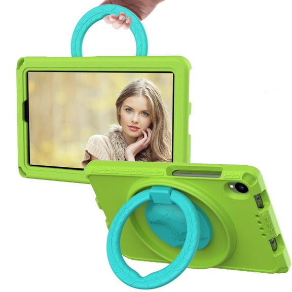 Dteck for Lenovo Tab M8 8 Inch Gen 3 2022 Case,Heavy Duty Hybrid Shockproof Full-Body Defender Rugged Protective Case with Rotating Stand for Lenovo Tab M8/M8 Smart/M8 HD LTE 8 Inch Tablet,Green