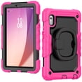 thumbnail image 1 of Dteck for Lenovo Tab M9 Case 2023 with Built-in Screen Protector, Heavy Duty Full Body Drop Protection Shockproof Rugged Case with Rotating Stand for Lenovo Tab M9 TB-310FX/FU,Rose, 1 of 7