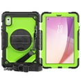 thumbnail image 1 of Dteck for Lenovo Tab M9 Case with Built-in Screen Protector, Heavy Duty Full Body Shockproof Shell Rugged Case with Rotating Stand Hand Shoulder Strap for Tab M9 TB-310FU 2023,Black + Green, 1 of 7