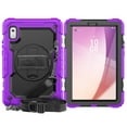 thumbnail image 1 of Dteck for Lenovo Tab M9 Case with Built-in Screen Protector, Heavy Duty Full Body Shockproof Shell Rugged Case with Rotating Stand Hand Shoulder Strap for Tab M9 TB-310FU 2023,Purple + Black, 1 of 7