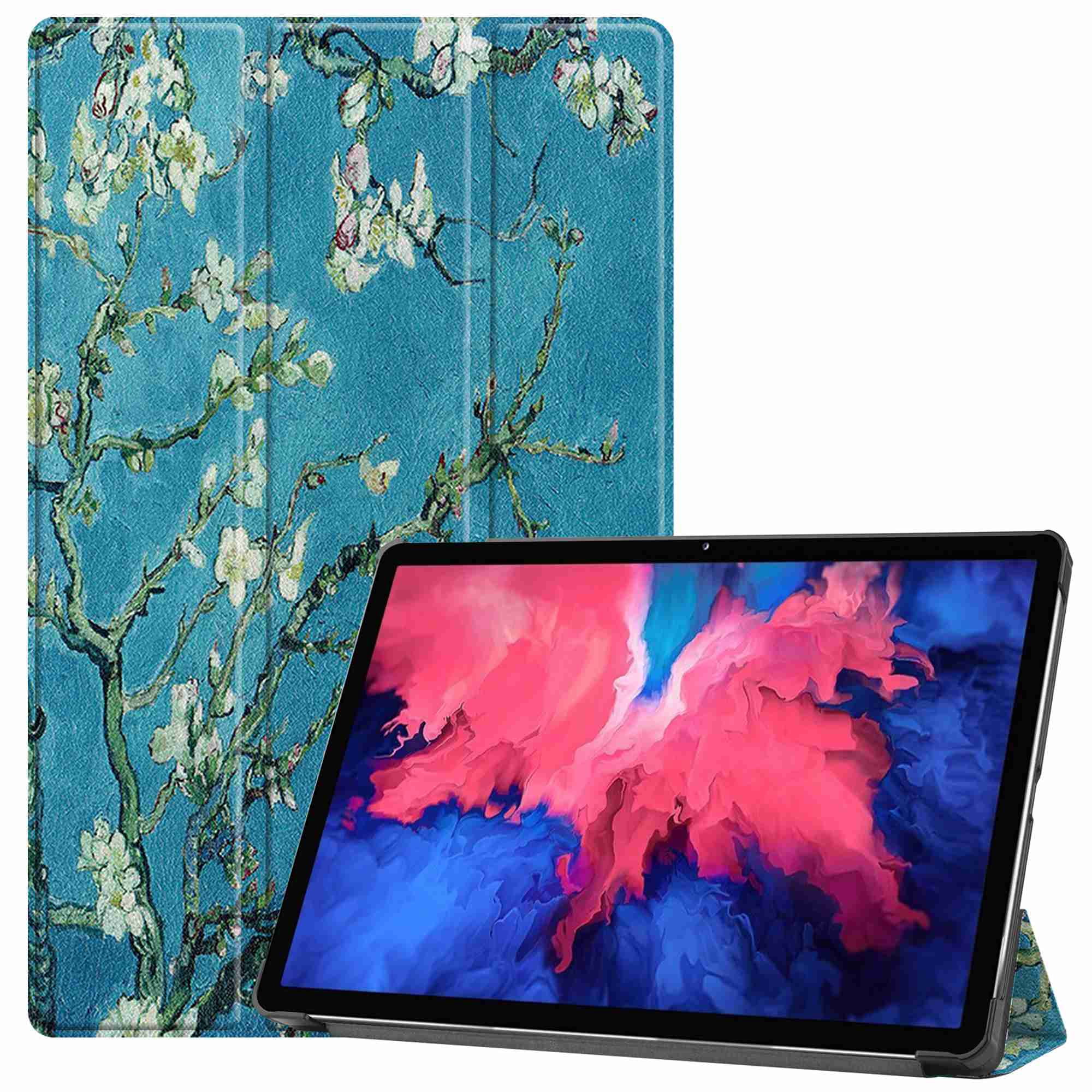 DWaybox For Lenovo Tab P11 / P11 Plus Case 11.0 Inch 2021 Released (Model: TB-J606F TB-J606X), 3-Layers Combo Heavy Duty Drop Protection Rugged Shockproof Tablet Cover With Kickstand -Grey Aqua
