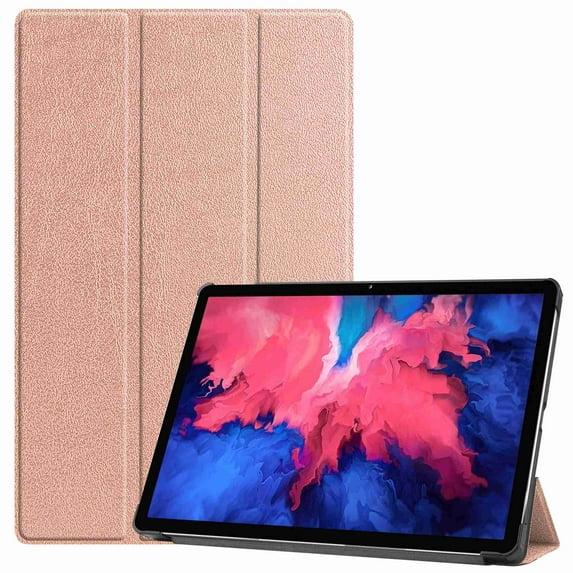 Dteck Lenovo Tab P11 Case 11 inch 2020 (Model: TB-J606F TB-J606X), Slim Lightweight Stand Folio Protective Hard Shell Case Smart Cover for 2020 Release Lenovo Tab P11 11", Rosegold