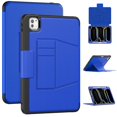 thumbnail image 1 of Dteck Luxury Business Case for iPad Pro 11 inch (M4) 2024,Mangetic Leathe Card Slots Smart Case Built-in Pencil Holder Shockproof TPU 7 Viewing Angles Stand Folio Cover,Blue, 1 of 10