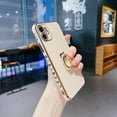 thumbnail image 1 of Dteck Luxury Case for iPhone 11 Pro  Plating Case with Love Heart Pattern Finger Ring Holder Soft Shockproof Case For iPhone 11 Pro,Pink, 1 of 5
