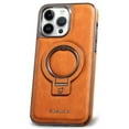 thumbnail image 1 of Dteck Luxury Leather Invisible Stand Case for iPhone 12 Pro Max,Shockproof Premium Leather Case Magnetic Ring Stand Mag Safe Cover for iPhone 12 Pro Max,Brown, 1 of 10