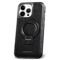 thumbnail image 1 of Dteck Luxury Leather Invisible Stand Case for iPhone 15 Pro,Shockproof Premium Leather Case Magnetic Ring Stand Mag Safe Cover for iPhone 15 Pro,Black, 1 of 10