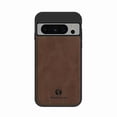 thumbnail image 1 of Dteck Luxury Retro Slim Back Phone Case for Google Pixel 9 Pro / 9,Military Grade Shockproof Portective PU Leather Soft TPU Bumper Cover for Magnetic Car Mount Holder,Brown, 1 of 5