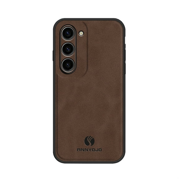 Dteck Luxury Retro Slim Back Phone Case for Samsung Galaxy A16 5G,Military Grade Shockproof Portective PU Leather Soft TPU Bumper Cover for Magnetic Car Mount Holder,Brown