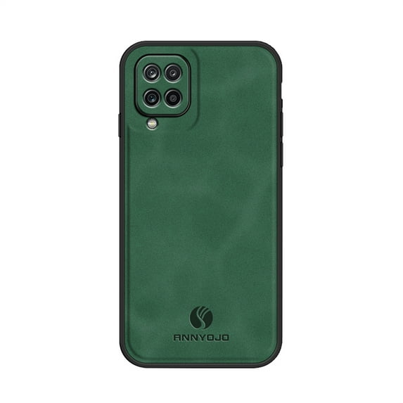 Dteck Luxury Retro Slim Back Phone Case for Samsung Galaxy A21s,Military Grade Shockproof Portective PU Leather Soft TPU Bumper Cover for Magnetic Car Mount Holder,Darkgreen