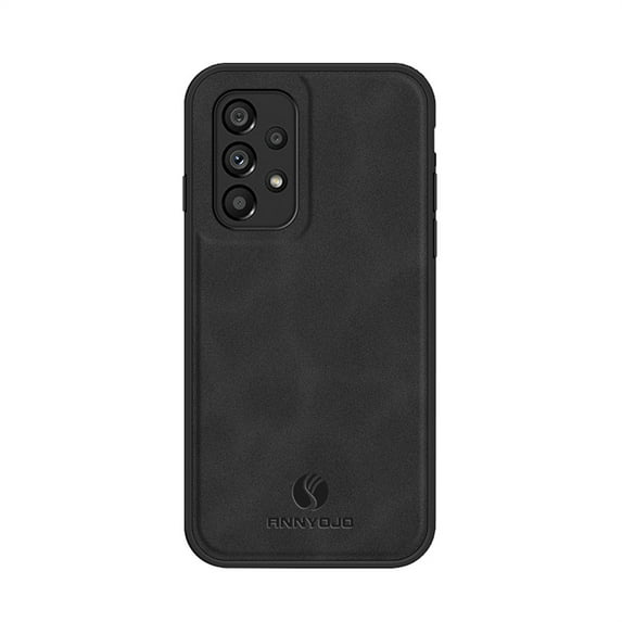 Dteck Luxury Retro Slim Back Phone Case for Samsung Galaxy A32 4G,Military Grade Shockproof Portective PU Leather Soft TPU Bumper Cover for Magnetic Car Mount Holder,Black