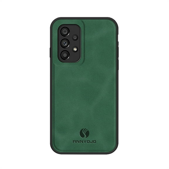 Dteck Luxury Retro Slim Back Phone Case for Samsung Galaxy A52 5G,Military Grade Shockproof Portective PU Leather Soft TPU Bumper Cover for Magnetic Car Mount Holder,Darkgreen