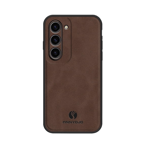 Dteck Luxury Retro Slim Back Phone Case for Samsung Galaxy A53 5G,Military Grade Shockproof Portective PU Leather Soft TPU Bumper Cover for Magnetic Car Mount Holder,Brown