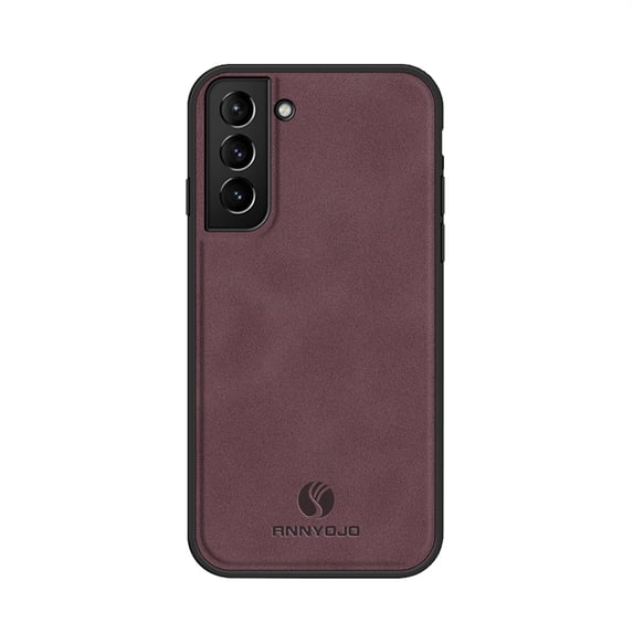 Dteck Luxury Retro Slim Back Phone Case for Samsung Galaxy S21,Military Grade Shockproof Portective PU Leather Soft TPU Bumper Cover for Magnetic Car Mount Holder,Winered