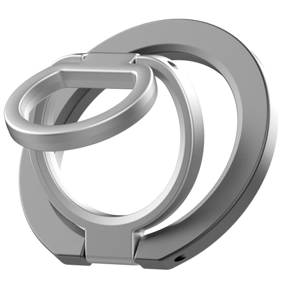 Dteck for Mag Safe Phone Grip, 360° Rotation Magnetic Ring Holder Aluminum Alloy Cell Phone Kickstand Compatible with iPhone 17 16 15 14 13 12 Pro Max MagSafe Accessories Android,Gray