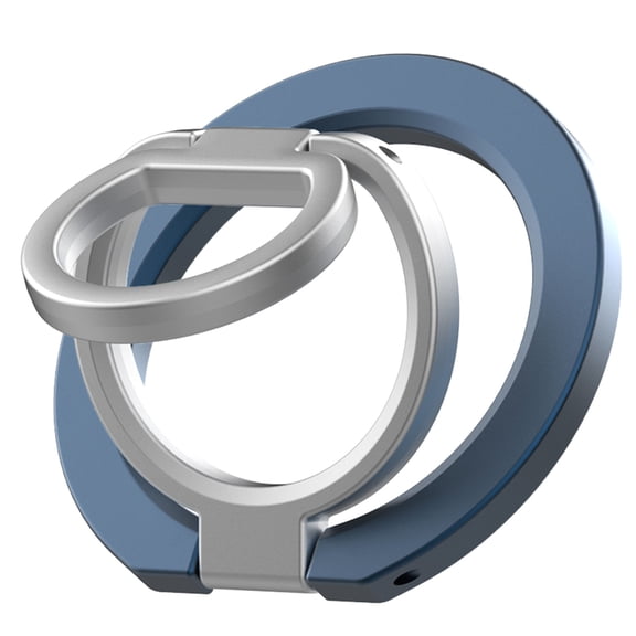 Dteck for Mag Safe Phone Grip, 360° Rotation Magnetic Ring Holder Aluminum Alloy Cell Phone Kickstand Compatible with iPhone 17 16 15 14 13 12 Pro Max MagSafe Accessories Android,Blue