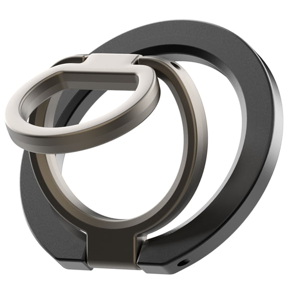 Dteck for Mag Safe Phone Grip, 360° Rotation Magnetic Ring Holder Aluminum Alloy Cell Phone Kickstand Compatible with iPhone 17 16 15 14 13 12 Pro Max MagSafe Accessories Android,Black