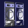 thumbnail image 1 of Dteck MagSafe Compatible Google Pixel 7A Case, Slim Plating TPU Bumper Shockproof Crystal Clear Back Cover Lightweight Flexible Protective Phone Shell for Google Pixel 7A,Dark Purple, 1 of 7