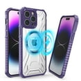 thumbnail image 1 of Dteck MagSafe Compatible iPhone 11 Pro Max Case, Rugged Military Cover Anti-Scratch Clear Back Shockproof Drop Protection Bumper Case for iPhone 11 Pro Max,Purple, 1 of 6