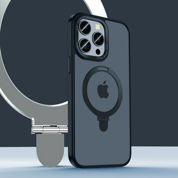 Dteck MagSafe Compatible iPhone 13 Pro Case with Magnetic Invisible Stand Military Drop Protection Shockproof Slim Translucent Matte Case for iPhone 13 Pro, Black