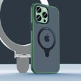 thumbnail image 1 of Dteck MagSafe Compatible iPhone 13 Pro Max Case with Magnetic Invisible Stand Military Drop Protection Shockproof Slim Translucent Matte Case for iPhone 13 Pro Max, Green, 1 of 7