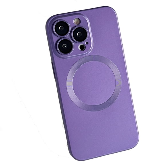 Dteck MagSafe Compatible iPhone 14 Pro Max Case, All-Inclusive Camera Lens Protector Slim Soft TPU Magnetic Case Cover for Apple iPhone 14 Pro Max, Purple