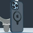 thumbnail image 1 of Dteck MagSafe Compatible iPhone 15 Pro Case with Magnetic Invisible Stand Military Drop Protection Shockproof Slim Translucent Matte Case for iPhone 15 Pro,Deep Blue, 1 of 6