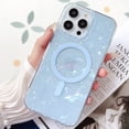 thumbnail image 1 of Dteck MagSafe Compatible with iPhone 14 Pro Max Case, Bling Shell Pattern Slim Cute Case Soft TPU Crystal Shockproof Cover for Women Girls,Blue, 1 of 5