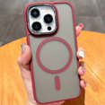 thumbnail image 1 of Dteck MagSafe Compatible with iPhone 15 Pro Max Case, Military Grade Drop-Proof Shockproof Matte Translucent Magnetic Case for iPhone 15 Pro Max,Red, 1 of 6