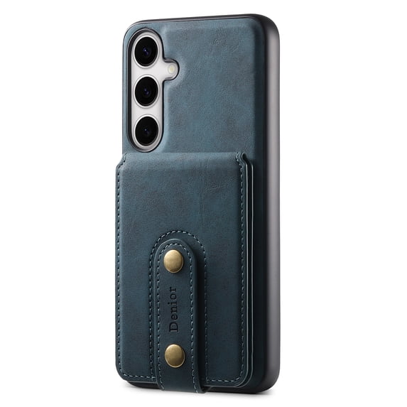 Dteck for MagSafe Wallet, 2 in 1 Detachable Back Phone Case for Samsung Galaxy S23 Plus, Durable PU Leather Wallet Case Cover Kickstand for Galaxy S23 Plus,Blue