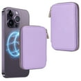 thumbnail image 1 of Dteck for MagSafe Wallet, Strong Magnetic Wallet for iPhone 15/14/13/12 Series,Magnetic Card Holder Wallet with Zipper Pocket for iPhone Wallet MagSafe with 4 Card Slots RFID Blocking, Purple, 1 of 7