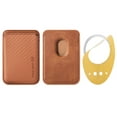 thumbnail image 1 of Dteck Magnetic Card Wallet Holder, Magnetic Wallet with MagSafe for iPhone 15/14/13/12 Series, Wallet Compatiable with Magsafe, Carbon Fiber Texture PU Leather, Independent Card Slot,Brown, 1 of 11