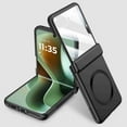thumbnail image 1 of Dteck Magnetic Case with Front Tempered Glass Screen Protector for Motorola Razr 2025/2024,Shockproof PC Case Hinge Protection Compatible with Mag Safe Cover,Black, 1 of 9