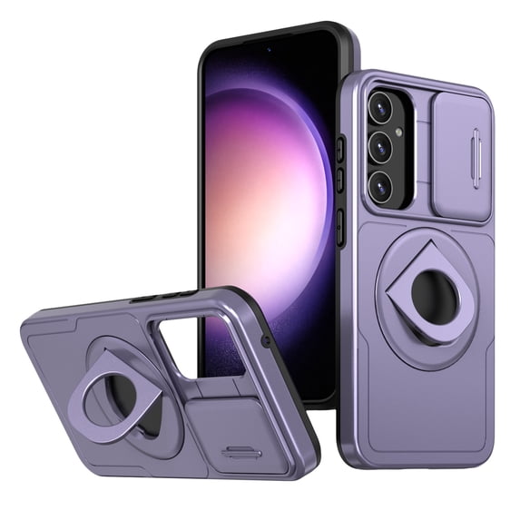 Dteck Magnetic Case for Galaxy A25 5G, Compatible with MagSafe with Ring Kickstand Military Grade Drop Protection Cover Case for Samsung Galaxy A25 5G,Purple